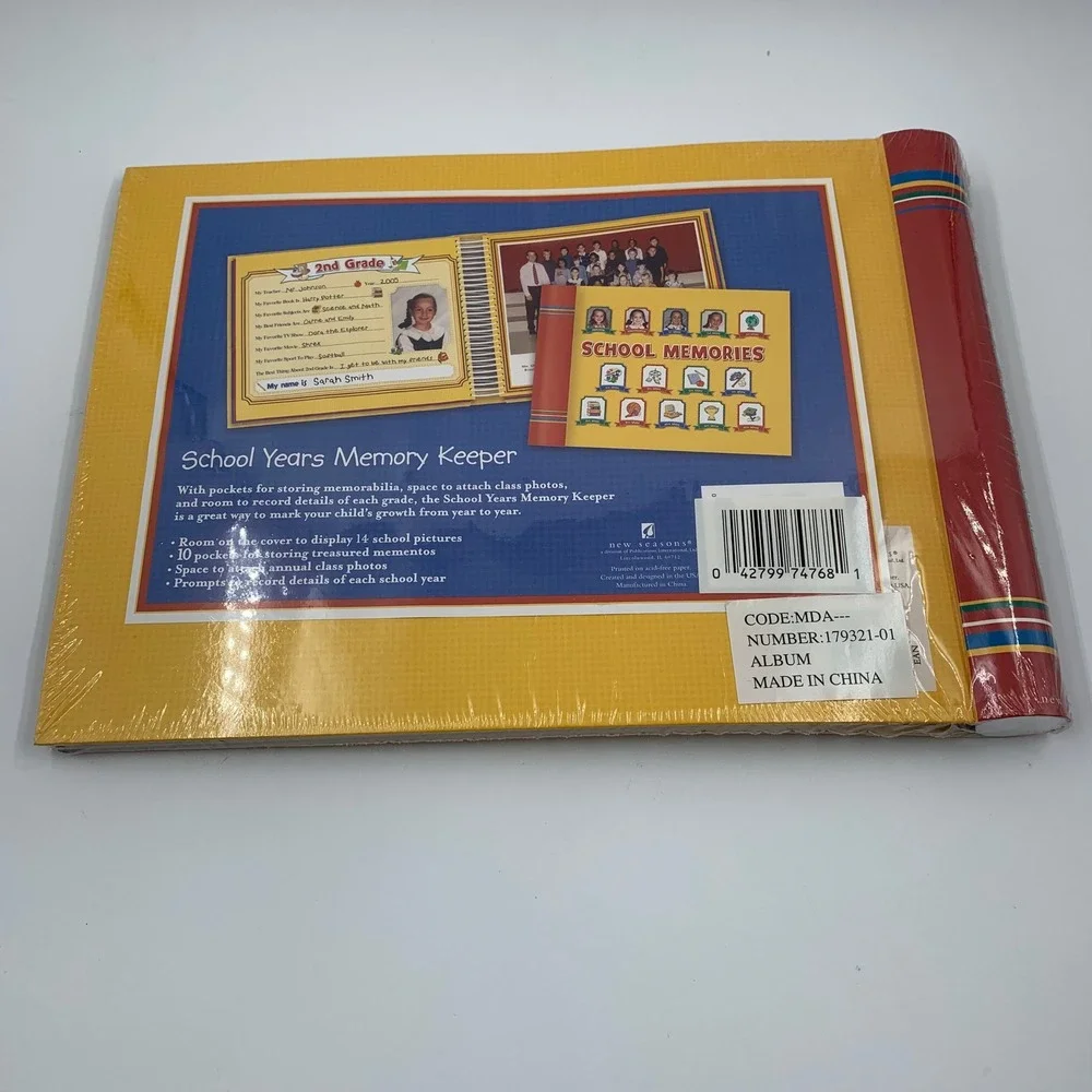 New Seasons School Memories Keeper Kids Yellow New Photo Album 179321-01